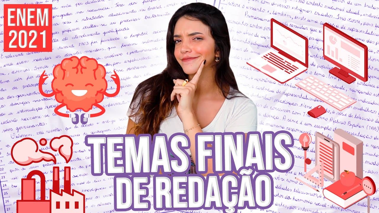Thumbnail: TEMAS ⭐️FINAIS⭐️ PARA A REDAÇÃO DO ENEM 2021 (Débora Aladim)