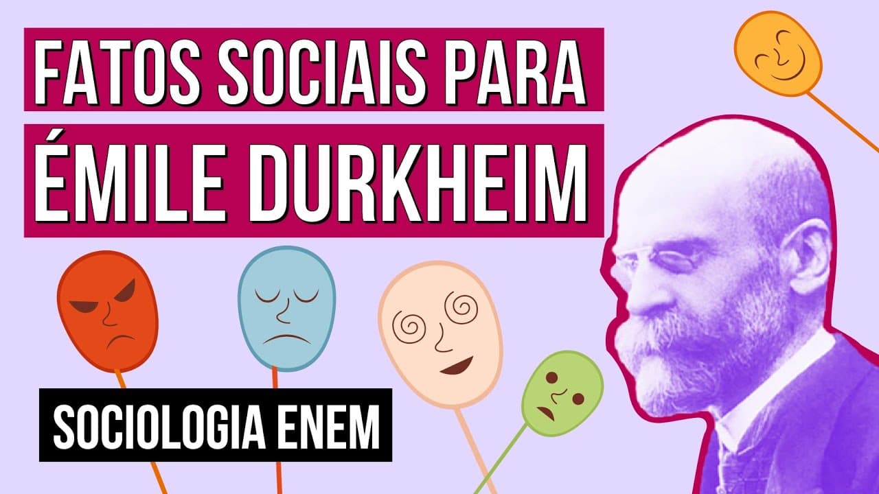 Thumbnail: FATOS SOCIAIS PARA ÉMILE DURKHEIM | Resumo de Sociologia para o Enem | Fábio Luís Pereira