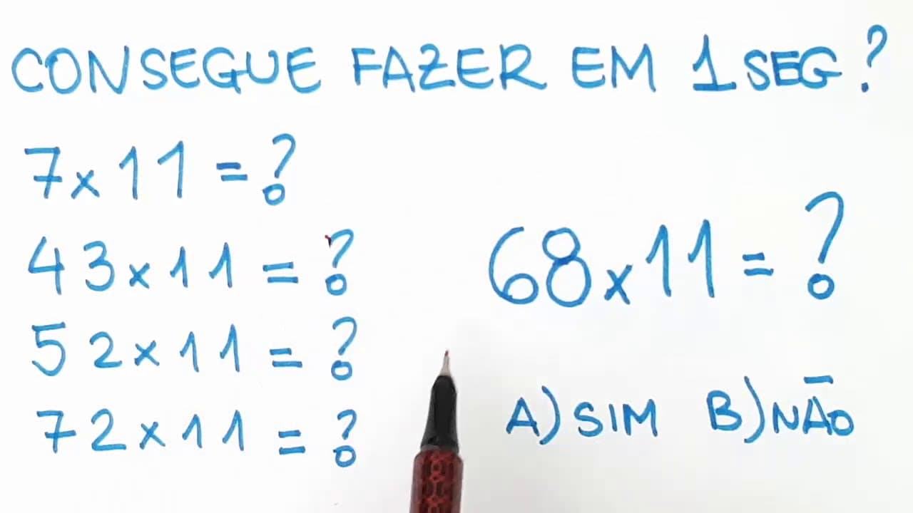Thumbnail: 🔥 HELP MATEMÁTICA BÁSICA - Multiplicação por 11 #70