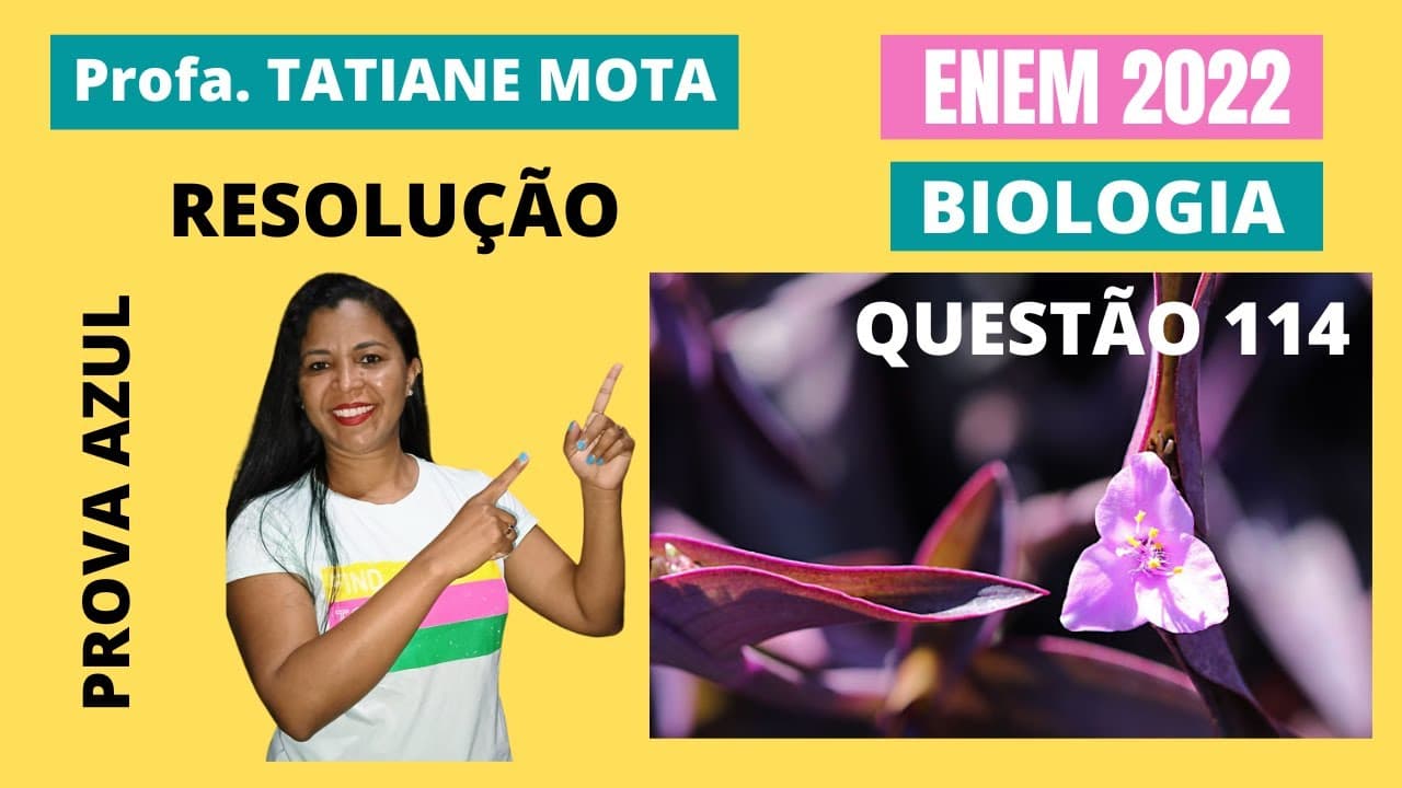 Thumbnail: ✅[ENEM 2022] # BIOLOGIA # QUESTÃO 114 – OSMOSE - As células da epiderme da folha da Tradescantia