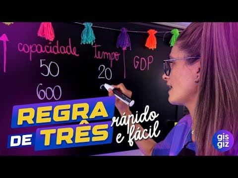 Thumbnail da aula: REGRA DE TRÊS: Aprenda em 4 Minutos! (Exercício Resolvido)