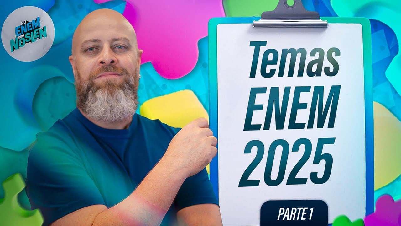Thumbnail: REDAÇÃO ENEM 2025: Veja os 5 TEMAS mais PROVÁVEIS!