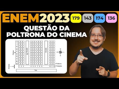 Thumbnail da aula: ENEM 2023 || Orientação Direcional || Uma pessoa comprou um ingresso para o cinema em cuja entrada