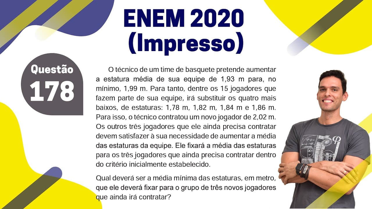 Thumbnail: [43/45] ENEM 2020 Impresso - Questão 178