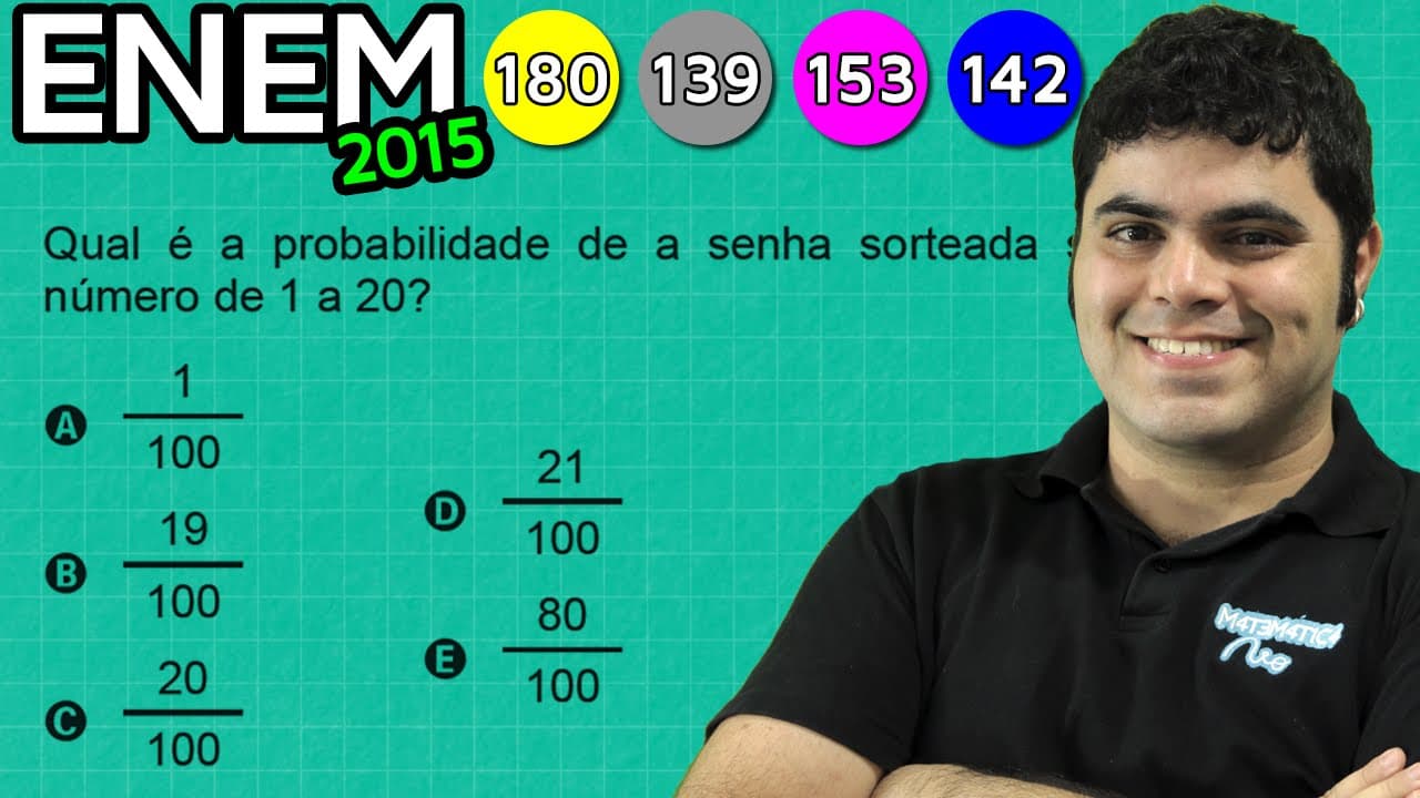 Thumbnail: ENEM 2015 Matemática #7 - Probabilidade (questão muito fácil)