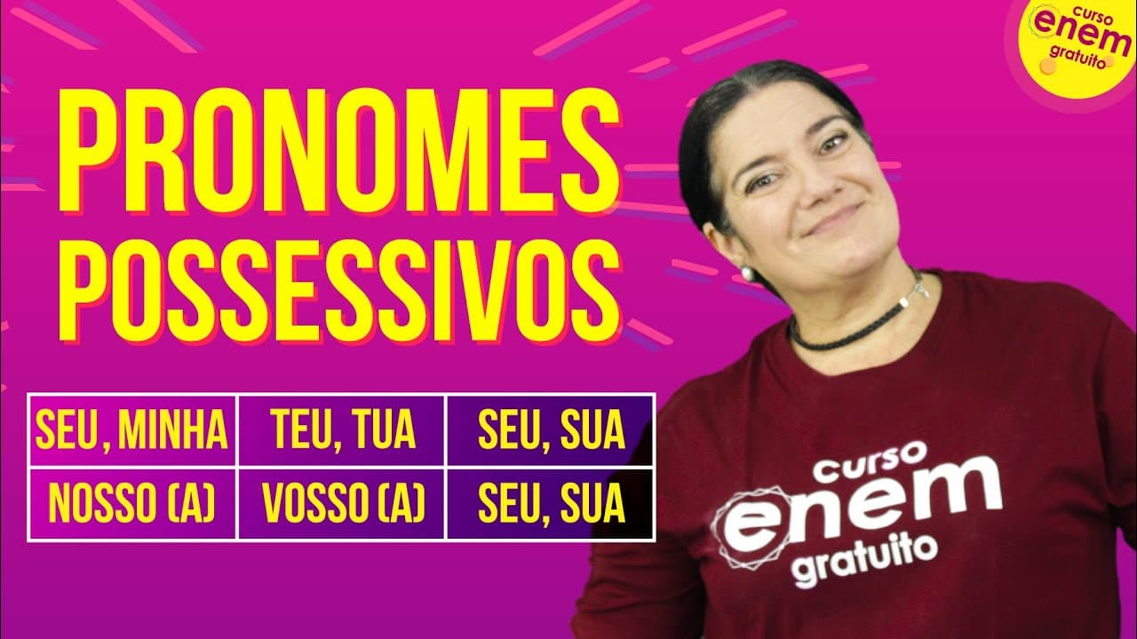 Thumbnail: PRONOMES POSSESSIVOS | Resumo de Gramática para o Enem