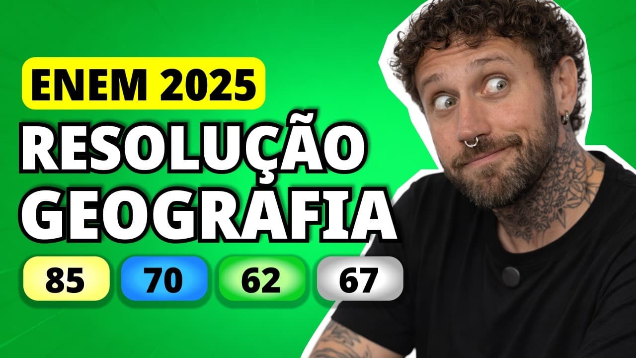 Thumbnail: ENEM 2025 GEOGRAFIA – Questão 85 | Nos Estados Unidos, um hotel perto de um parque foi engolido por