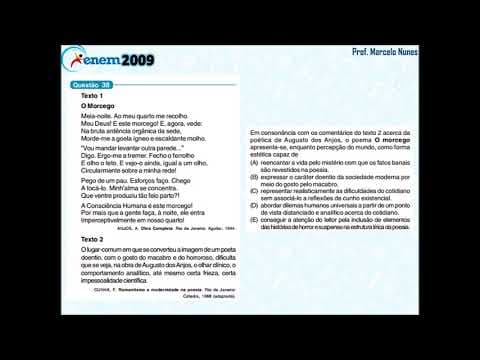 Thumbnail da aula: Enem 2009 (vazada): compreensão de textos (poesia).