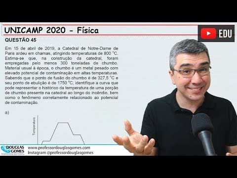 Thumbnail da aula: Unicamp 2020 Fase 1 | Resolução / Correção provas Q e X