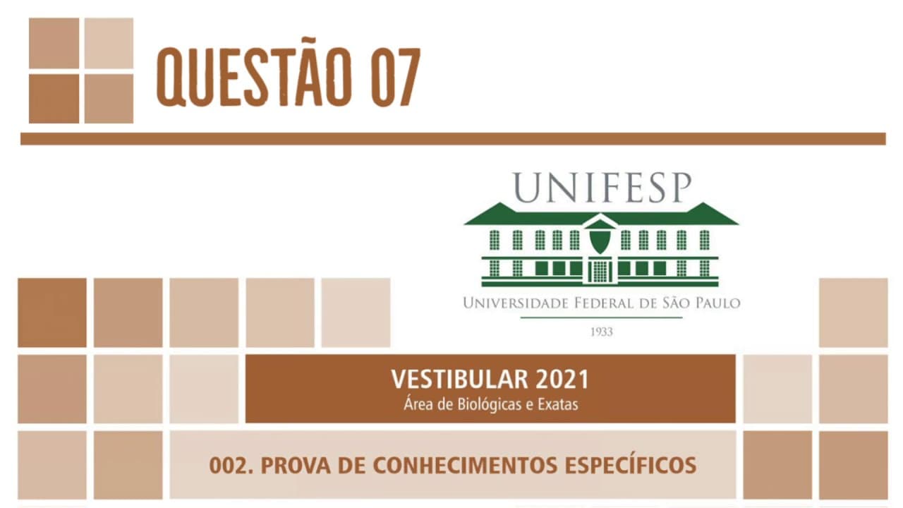Thumbnail: Unifesp 2021 | Questão 07 | Química