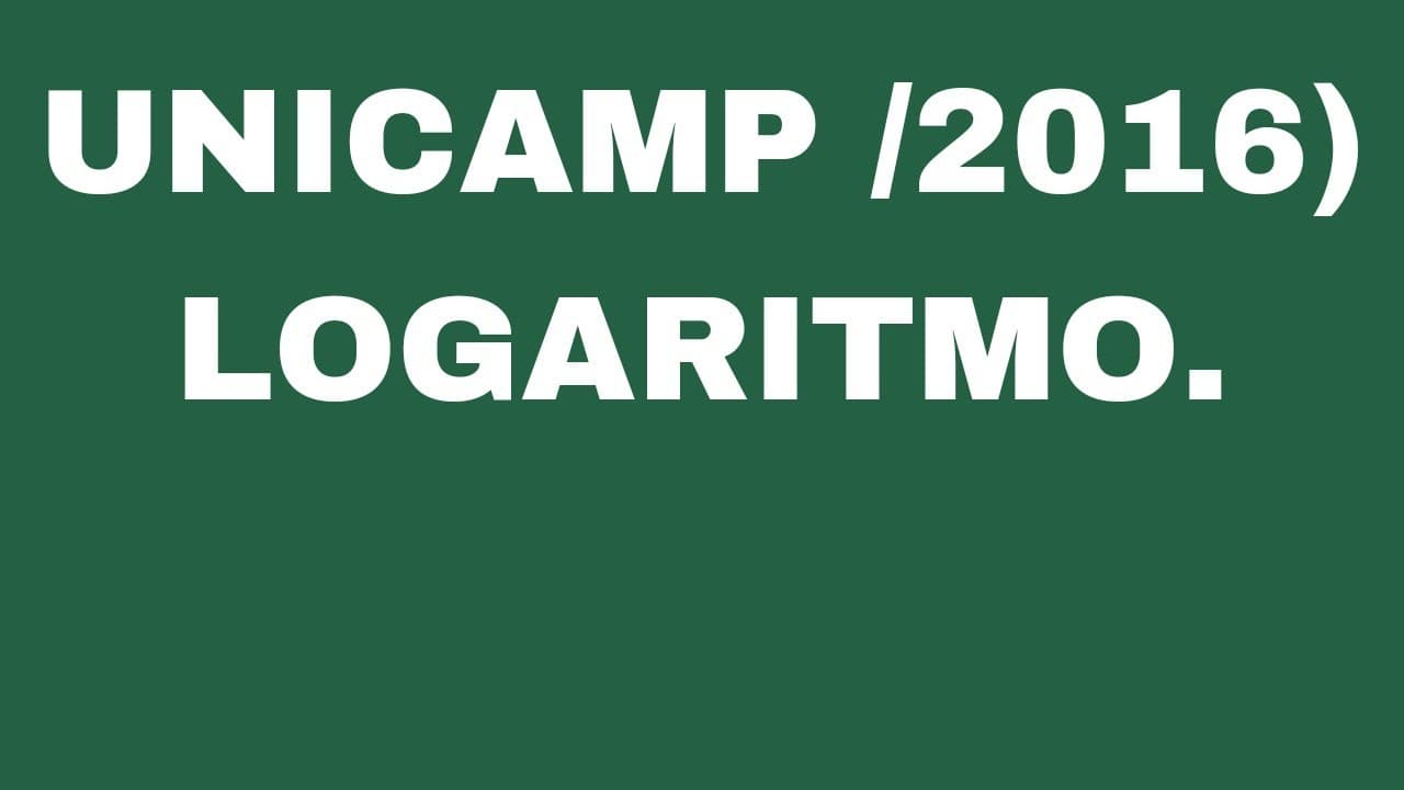 Thumbnail: (UNICAMP/2016) A solução da equação... (Logaritmo ). 📝😁#logaritmo ,#vestibular