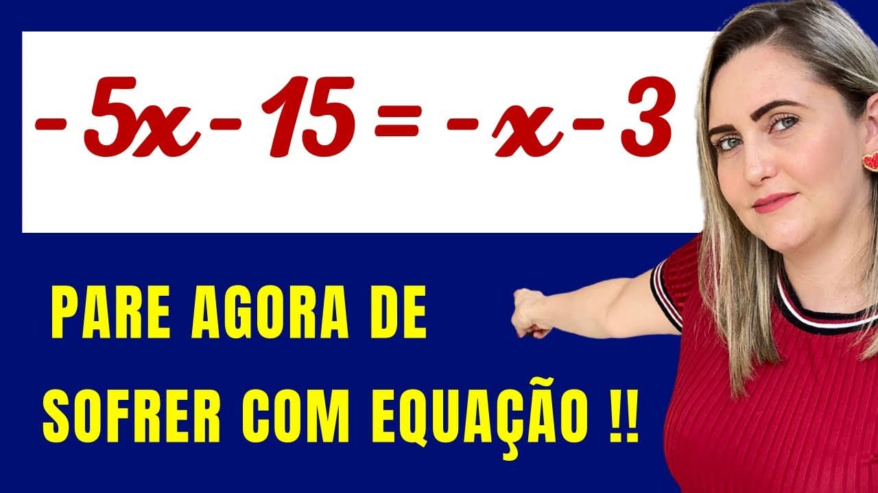 Thumbnail: 🤯😱  NÃO ERRE MAIS EQUAÇÃO DO 1º GRAU!! Matemática básica todo dia.📚🚀