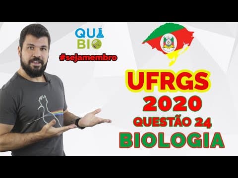 Thumbnail da aula: UFRGS 2020 - Questão 24 - Assinale a alternativa que apresenta exemplos de interações ecológicas int