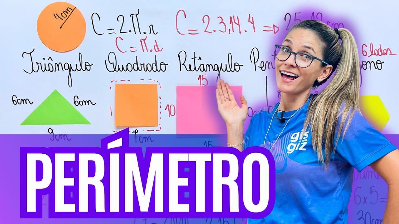 Thumbnail: PERÍMETRO DAS FIGURAS PLANAS |Triângulo, Quadrado, Retângulo, pentagono |