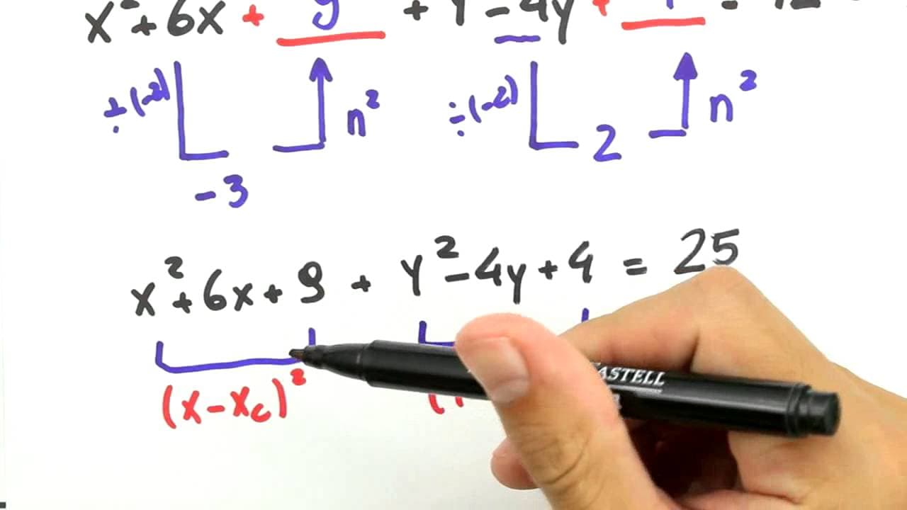 Thumbnail: Me Salva! GA40 - Geometria Analítica: Método de completar quadrados: Exemplo