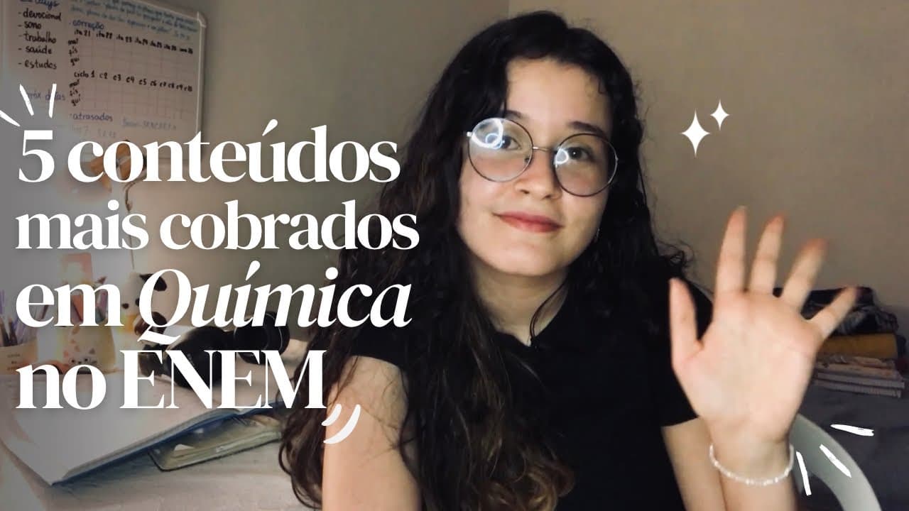Thumbnail: como acertar 13/14 de Química no ENEM com apenas uma revisão ⏰