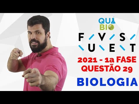 Thumbnail da aula: FUVEST 2021 - Questão 29 - Considere dois genes (A e B) localizados em cromossomos diferentes e seus