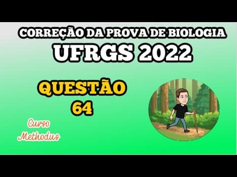 Thumbnail da aula: 64 de 2022 da prova de biologia da UFRGS - O processo de transmissão do impulso nervoso envolve