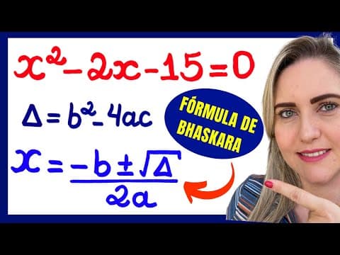 Thumbnail da aula: EQUAÇÃO DO 2º GRAU E FÓRMULA DE BHASKARA !!! Matemática básica todo dia.📚🚀