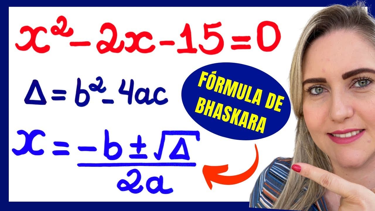 Thumbnail: EQUAÇÃO DO 2º GRAU E FÓRMULA DE BHASKARA !!! Matemática básica todo dia.📚🚀