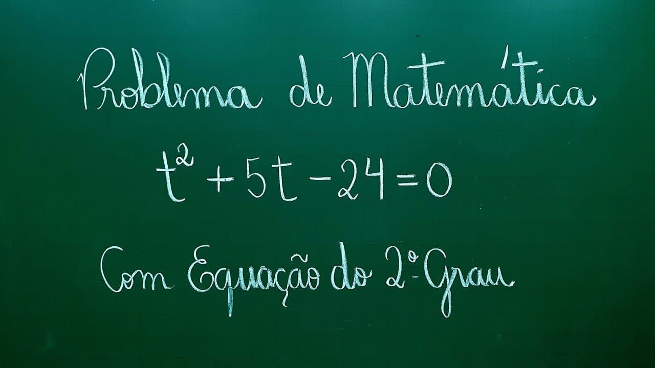Thumbnail: PROBLEMA DE MATEMÁTICA COM EQUAÇÃO DO 2º GRAU - Professora Angela Matemática