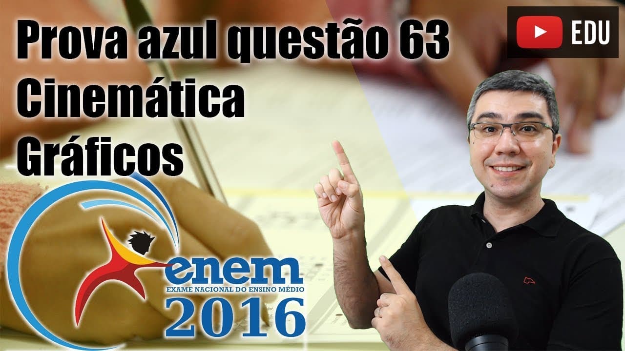 Thumbnail: Problema gráfico velocidade x distância. Enem 2016. Tem desafio no final!