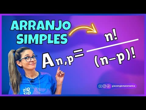Thumbnail da aula: ARRANJO SIMPLES  | ANÁLISE COMBINATÓRIA  | Gis com Giz