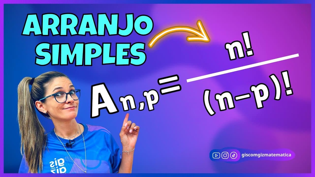 Thumbnail: ARRANJO SIMPLES  | ANÁLISE COMBINATÓRIA  | Gis com Giz