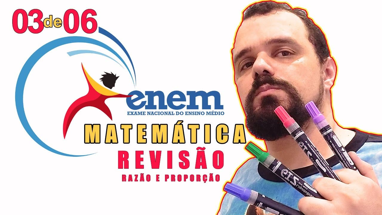 Thumbnail: 📝 (03/06) MATEMÁTICA DO ENEM 📚 matematica do enem 📚 razão e proporção 📚 Matemática Passo a Passo ✔️