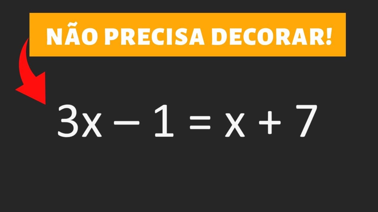 Thumbnail: MACETE DE EQUAÇÃO DO 1º GRAU COM PROF. BORJÃO
