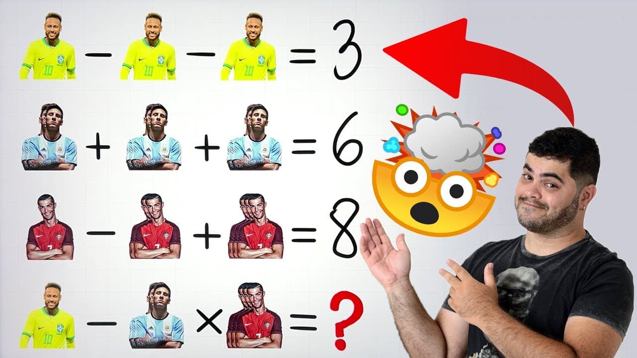 Thumbnail: 🤯 Problema do NEYMAR, MESSI e CRISTIANO RONALDO na Copa do Mundo 2022 | Você consegue resolver?