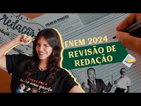 Thumbnail da aula: ÚLTIMA REVISÃO DE REDAÇÃO PRO ENEM 2024! (Débora Aladim)