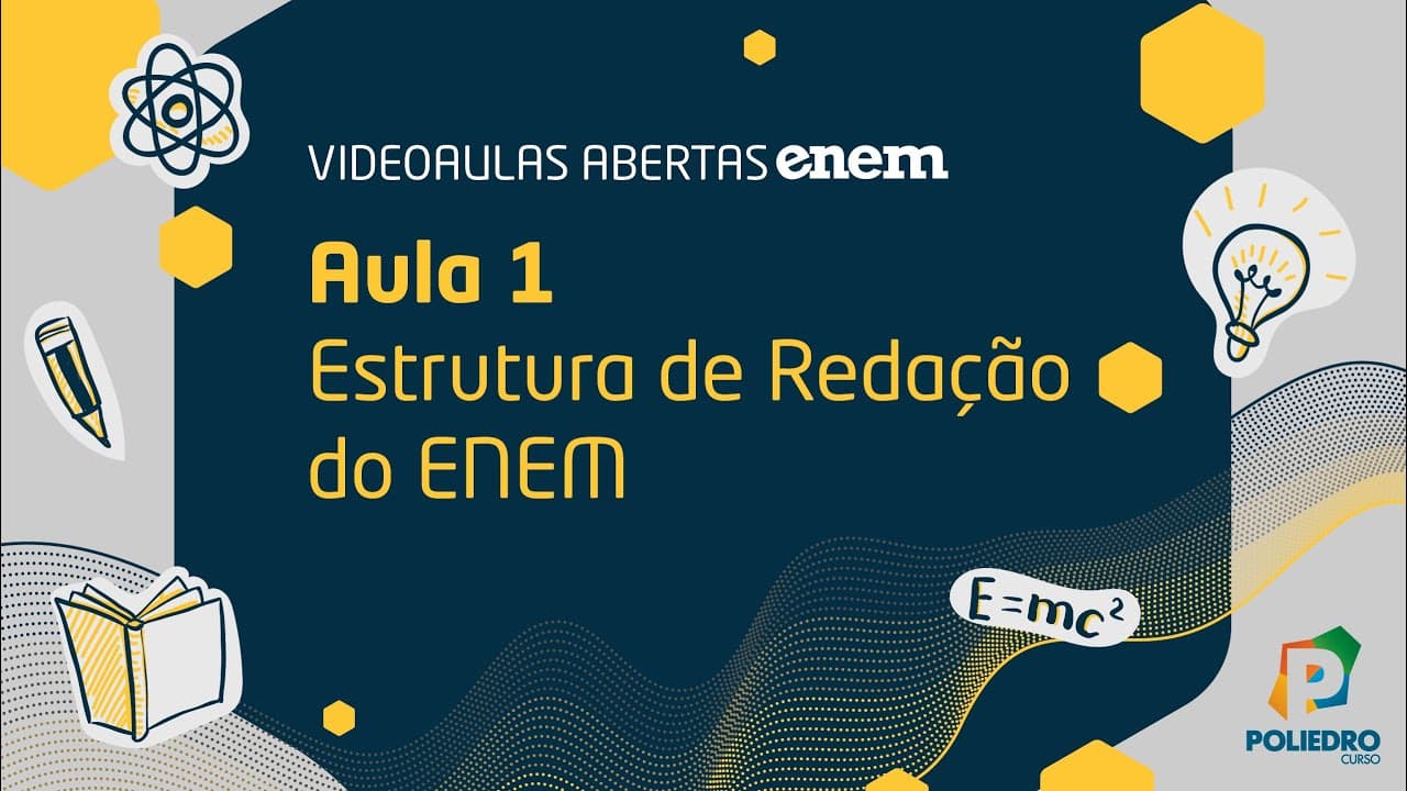 Thumbnail: Videoaulas Poliedro | Enem | Estrutura de Redação do Enem - Parte 2