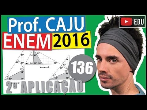 Thumbnail da aula: [ENEM 2016 2Ap] 136 📓 GEOMETRIA PLANA Pretende-se construir um mosaico com o formato de um