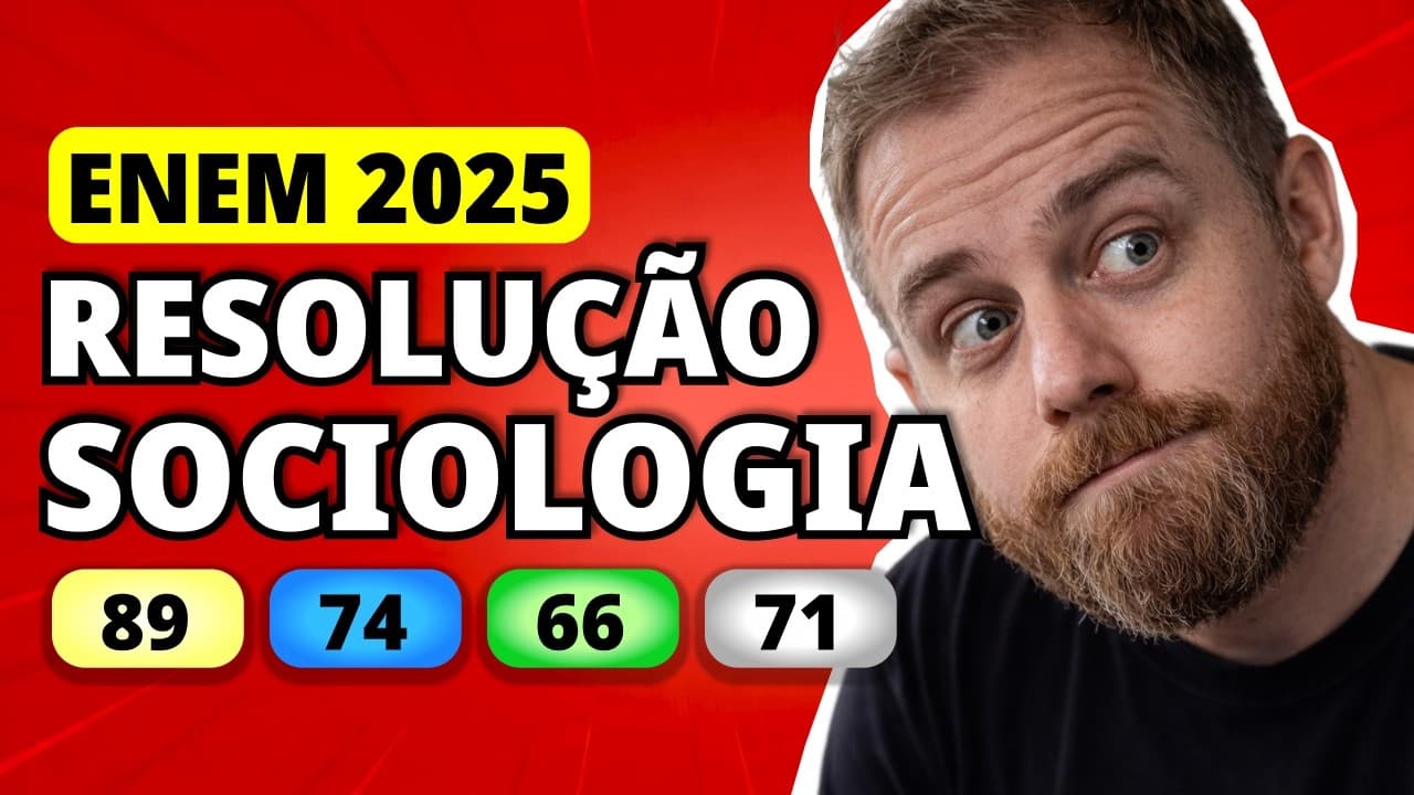 Thumbnail: ENEM 2025 SOCIOLOGIA – Questão 89 | Fragmentada em pequenos grupos, fragilizada pela ausência de