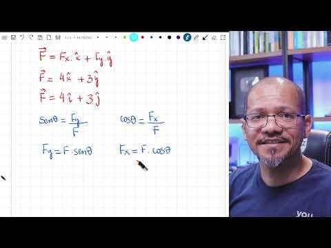 Thumbnail da aula: FÍSICA 1 - DECOMPOSICAO DE VETORES E VETORES UNITÁRIOS