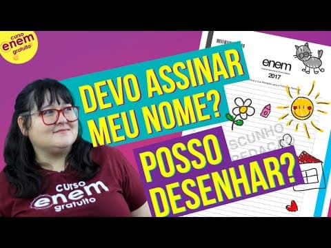 Thumbnail da aula: O QUE NÃO FAZER NA FOLHA DE REDAÇÃO DO ENEM