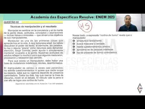 Thumbnail da aula: Resolução ENEM 2023 Caderno Amarelo Questão 02 Espanhol - Gabarito B