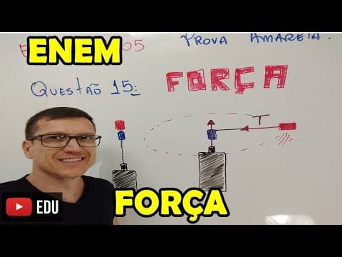 Thumbnail da aula: FORÇA CENTRÍPETA - ENEM - FÍSICA - QUESTÃO 15 - Prof  Boaro