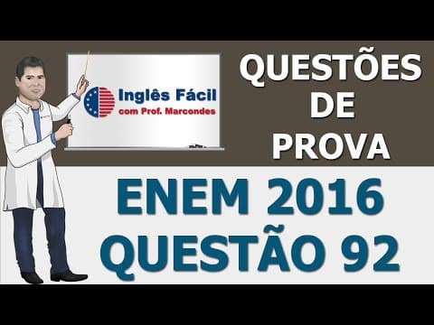 Thumbnail da aula: ENEM 2016 - Questão 92