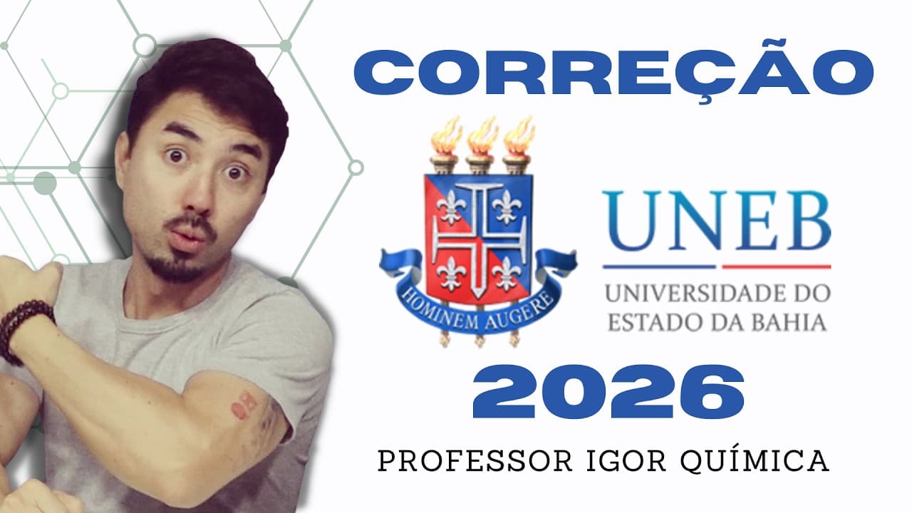 Thumbnail: UNEB 2026 | Correção | Química