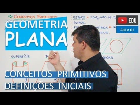 Thumbnail da aula: ⭕ Conceitos Primitivos e Definições iniciais - GEOMETRIA PLANA (aula 01)