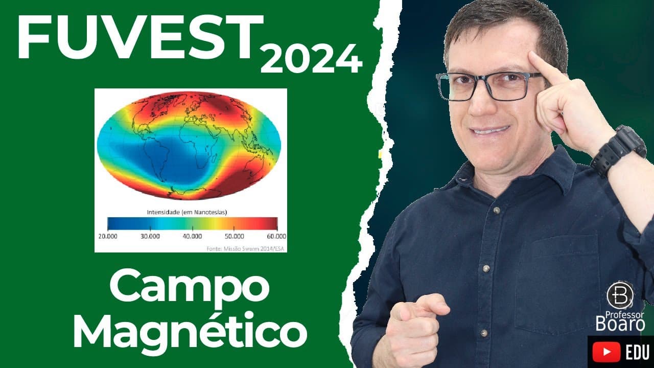 Thumbnail: Campo Magnético | FUVEST 2024 | Professor Boaro - Considere os textos a seguir sobre o campo magnéti