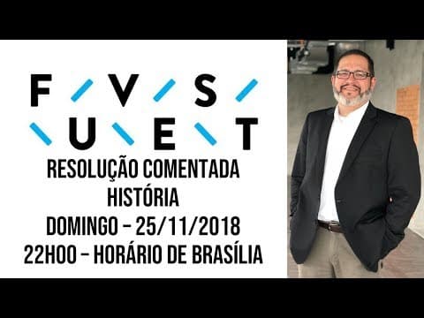 Thumbnail da aula: RESOLUÇÃO COMENTADA FUVEST 2019 HISTÓRIA