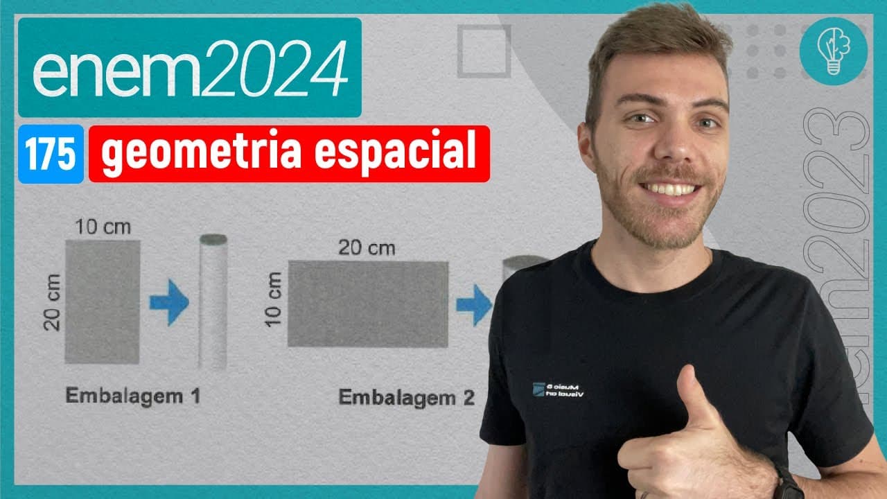 Thumbnail: Uma indústria faz uma parceria com uma distribuidora de sucos para lançar no - GEOMETRIA ESPACIAL