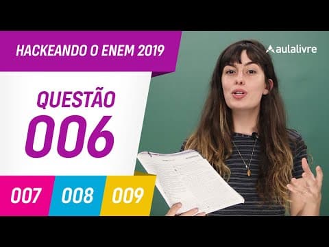 Thumbnail da aula: Enem 2019 | Português: Gêneros textuais | Questão 6 (branco)