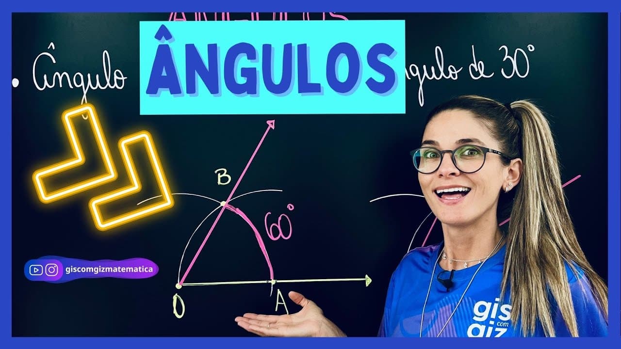 Thumbnail: ÂNGULOS - CONSTRUÇÃO GEOMÉTRICA DOS ÂNGULOS DE 30º, 45º, 60 e 90º UTILIZANDO RÉGUA E COMPASSO