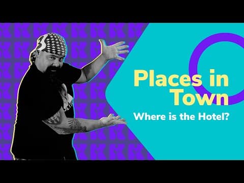 Thumbnail da aula: Places in Town | Where is the Hotel?| Inglês 2.0 | Aula #96