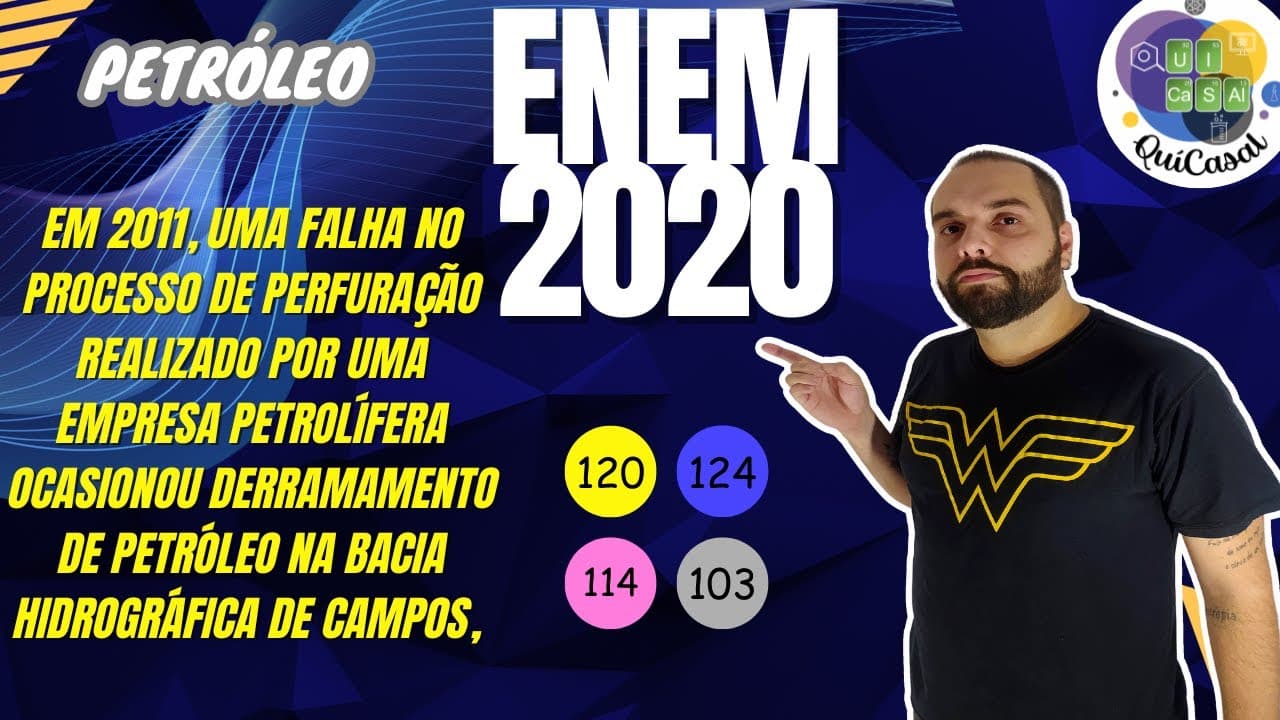 Thumbnail: ENEM 2020 - Em 2011, uma falha no processo de perfuração realizado por uma empresa petrolífera