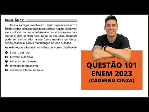 Thumbnail da aula: BIOLOGIA ENEM 2023! "Os mais antigos cozinhavam o feijão na panela..."
